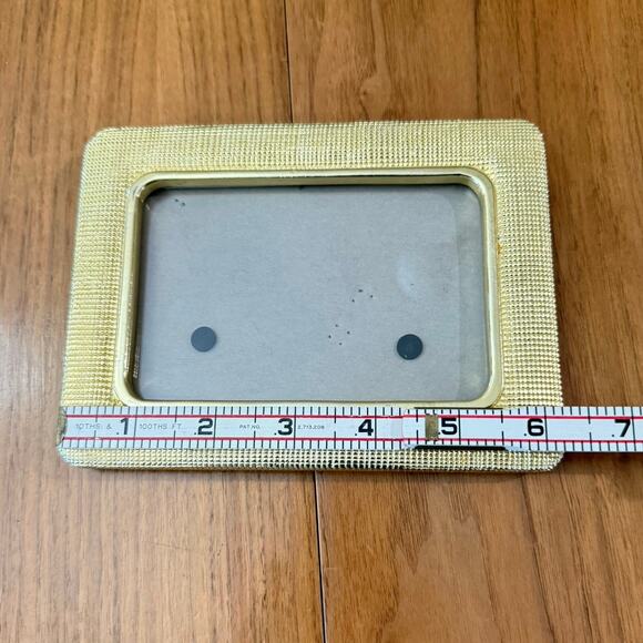 Brass Picture Frame Etched Rounded Rectangle 4.75” x 6.25” - Picture 6 of 6